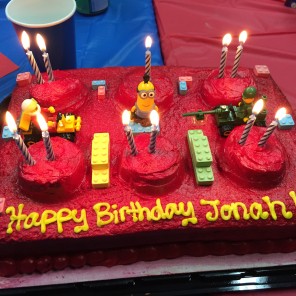 Lego theme party cake